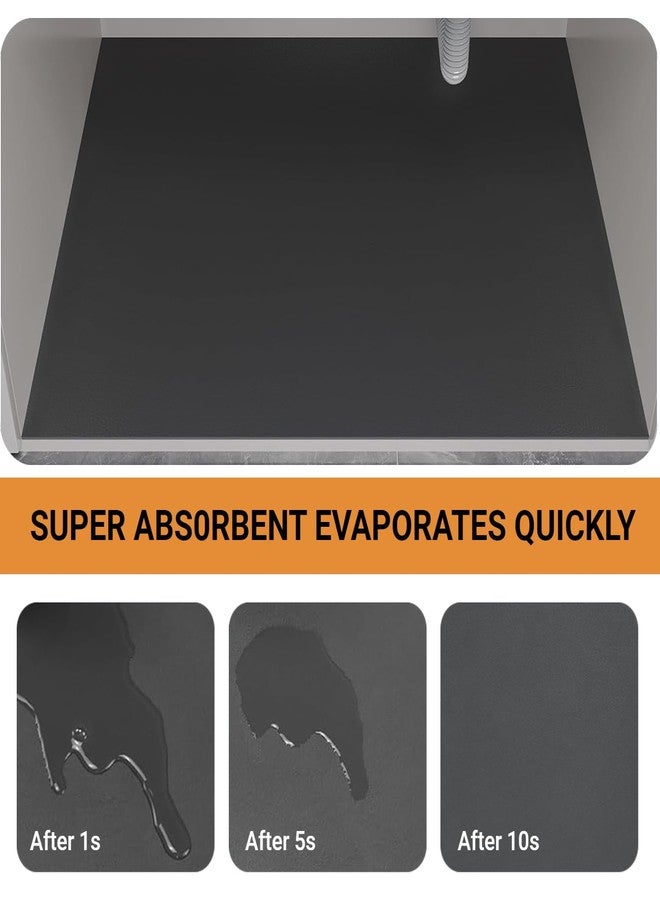 Beruyu Under Sink Mat for Kitchen Waterproof, Cut to Fit Under Sink Liner, Kitchen Bathroom Cabinet Protector Mat, Super Absorbent Quick Dry Under Sink Drip Tray, Dark Grey (20"W x 32"L) - Image 3
